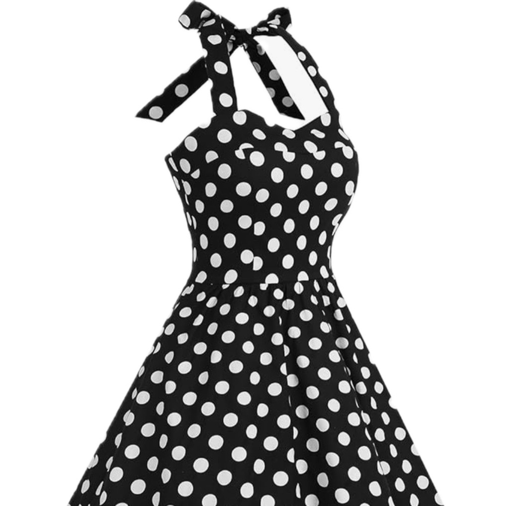 Pin-up Rockabilly halter dress❣️ Very generously cut XL. Adorable ❣️ - Picture 2 of 4